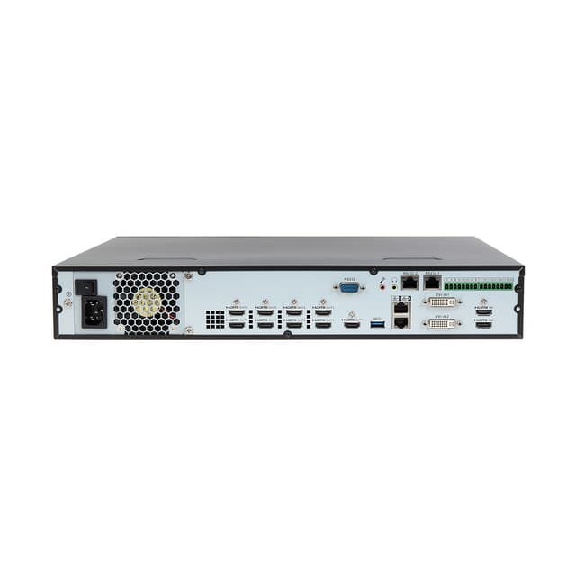 Видеодекодер, Dahua, DHI-NVD0905DH-4I-4K, Видеовыход: 9 (HDMI)Видеовход: 2xHDMI. 2хDVI-IСетевой интерфейс: 2х10/100/1000 Мбит/с Режимы мульткартинки: 1/4/9/16 на 1 видеовыходУправление видеостеной: увеличение/перемещение/наложение/перемещениеДекодирование: 9кн@12Мп (15 к/с)/ 12кн*4K/ 48кн*1080P/ 108кн*720P/ 144кн*D1Тревожные входы/выходы: 4/4(реле: 30В пост тока 1A. 125 В перем тока 0.5A)Особенности: декодирование 4K. поддержка H.265, H.265+, Развертка изображений с камер типа "Fisheye"