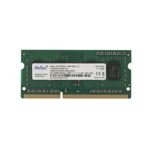 Модуль памяти для ноутбука, Netac, NTBSD3N16SP-04, DDR3, 4GB, SO-DIMM <PC3-12800/1600MHz>