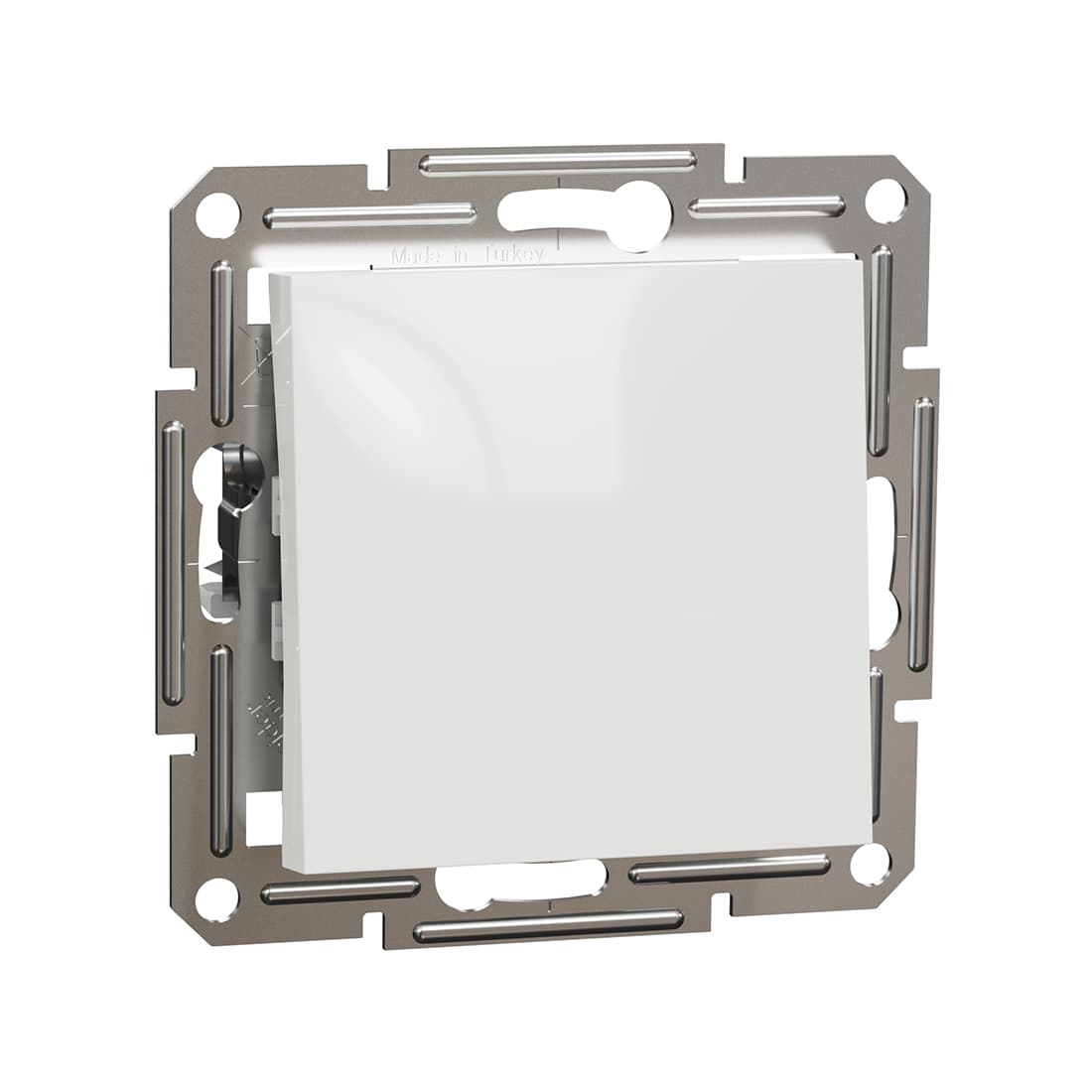 Переключатель одноклавишный, SE, EPH0470121, Asfora механизм быстрозажим. клеммы белый