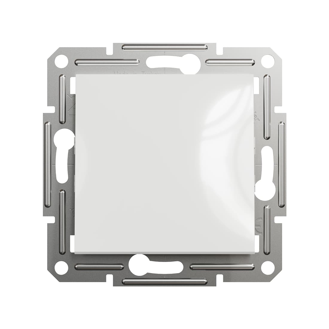 Переключатель одноклавишный, SE, EPH0470121, Asfora механизм быстрозажим. клеммы белый