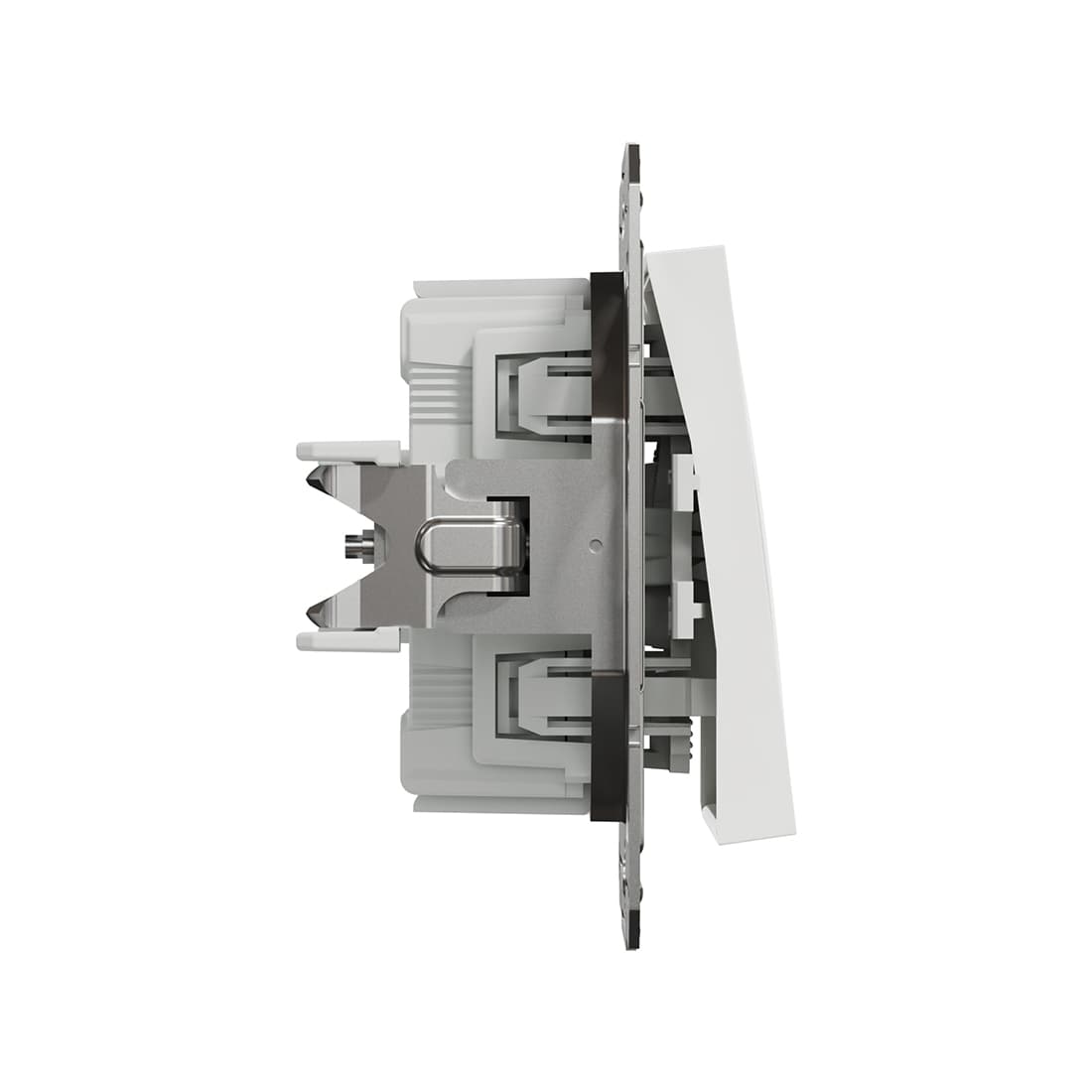 Переключатель одноклавишный, SE, EPH0470121, Asfora механизм быстрозажим. клеммы белый