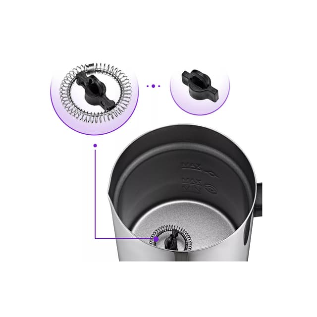 Капучинатор, Kitfort, КТ-758, Мощность 500 Вт, Ёмкость 300 мл, Нержавеющая сталь, Горячее вспенивание, Холодное вспенивание, Стальной