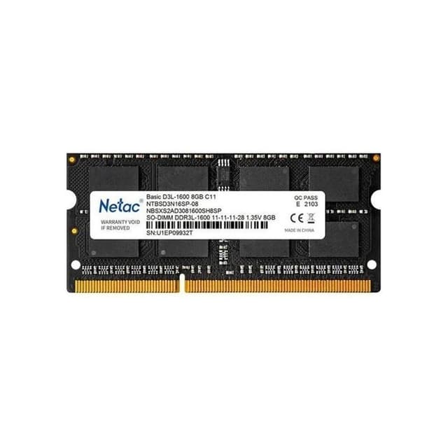 Модуль памяти для ноутбука, Netac, NTBSD3N16SP-08, DDR3, 8GB, SO-DIMM <PC3-12800/1600MHz>
