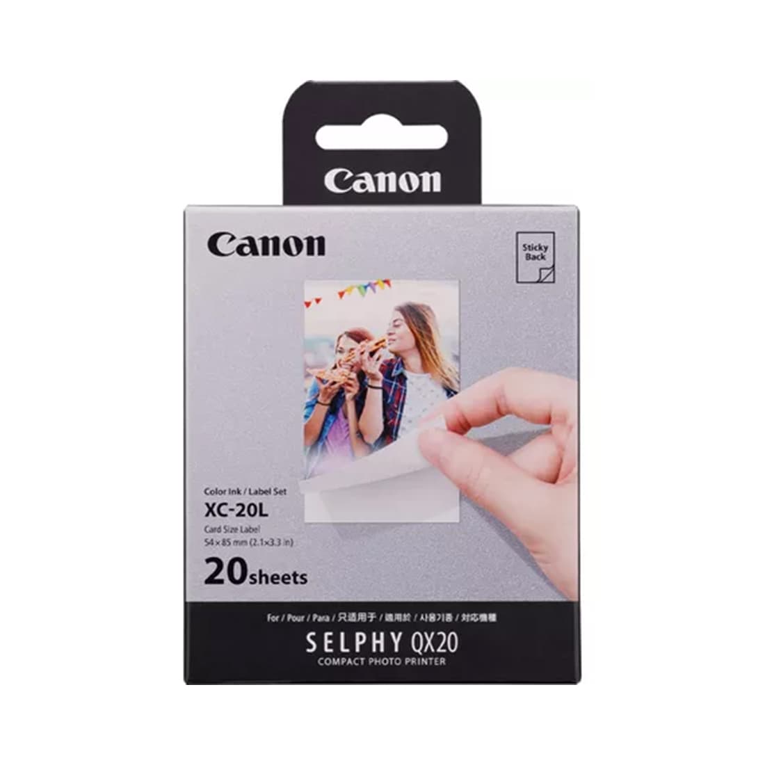 Картридж сублимационный, Canon, COLOUR INK/LABEL SET XC-20L, 6755C002AA, для Canon SELPHY QX20