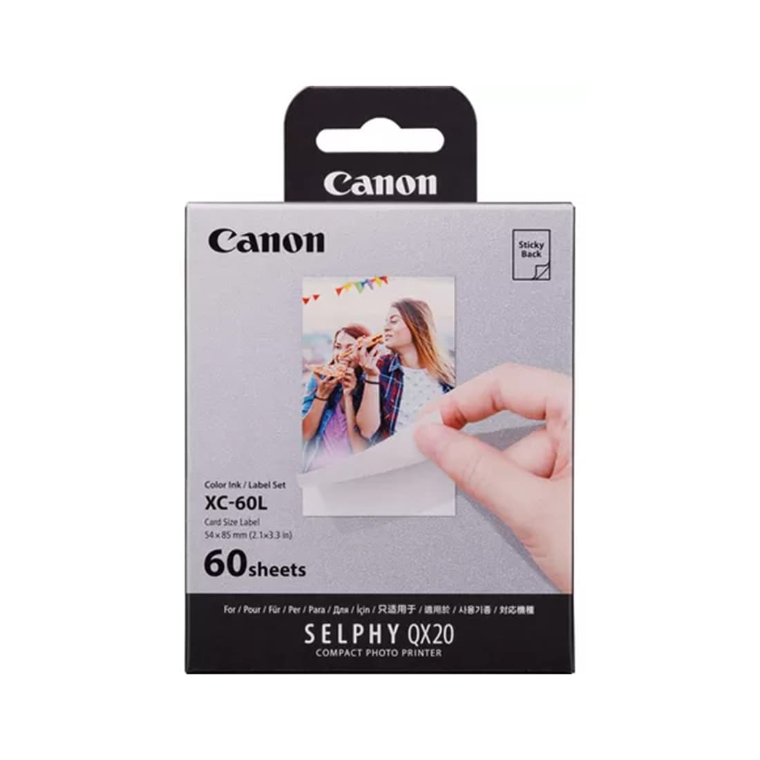 Картридж сублимационный, Canon, COLOUR INK/LABEL SET XC-60L, 6756C001AA, для Canon SELPHY QX20