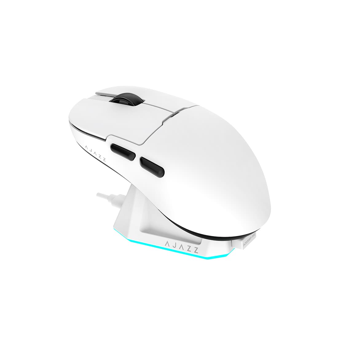 Компьютерная мышь, Ajazz, AJ159/MC/White, AJ159P MC, Оптическая, Сенсор PixArt PAW3311, до 12000 DPI, 6 кнопок, Беспроводная,USB, 2,4 ГГц, Bluetooth, Белый