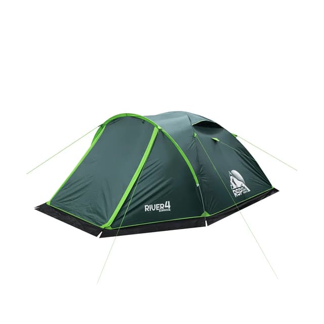 Палатка, RSP River 4, T-RI-4-GN, 375*255*140 см, Двухслойная, Диаметр дуг 8.5 мм, Водонепроницаемость 5000, Зеленый