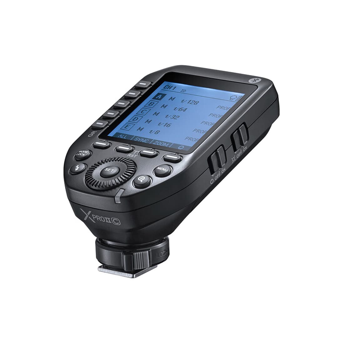 Радиосинхронизатор, Godox, XproII C, TTL для Canon, 2*АА батареи, радиус до 100м., 32 канала, чёрный