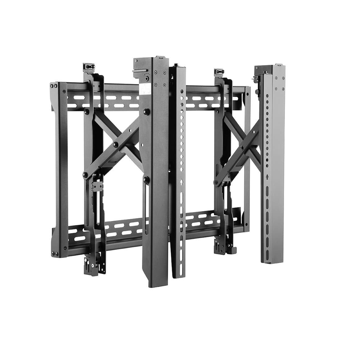 Кронштейн для видеостен, Brateck, LVW06-46T, Макс. нагрузка - 70 кг, Диагональ экрана 45"-70", Профиль 95-285 мм., Угол наклона -3°+3°, Угол поворота до -2°+4°, Уровень, Чёрный