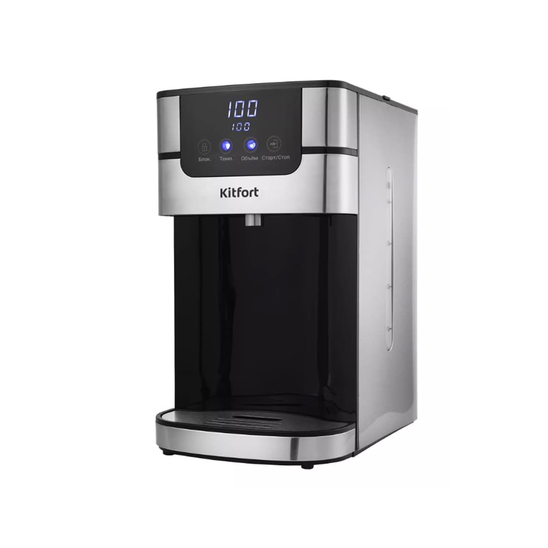Термопот, Kitfort, КТ-2501,>Объем 4 л, Мощность 2618 Вт, Подача воды электронасос, Тип нагревательного элемента закрытый ,Материал колбы пластик