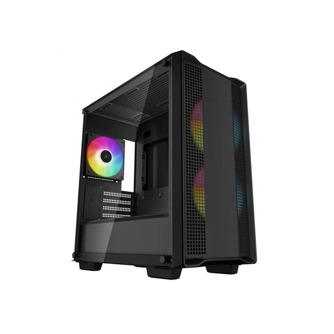 Компьютерный корпус, Deepcool, CC360 ARGB R-CC360-BKAPM3-G-1, Mini-ITX/Micro ATX, USB 3.0/2.0, HD-Audio+Mic, Кулер 3*120мм ARGB, Высота процессорного кулера до 165мм, Длина VGA до 320мм, 2*3.5"/2+1*2.5", Толщина 0,5мм, 418x215x431мм, Без Б/П, Чёрный