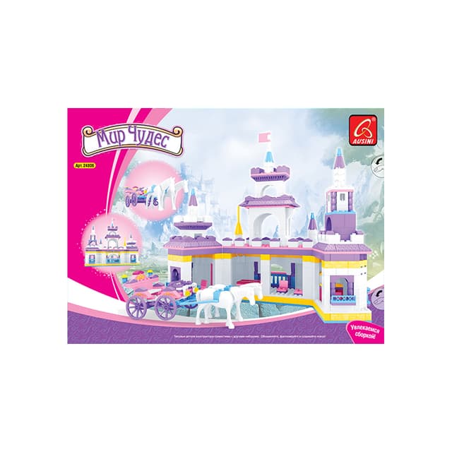 Игровой конструктор, Ausini, 24806, Мир Чудес, Сказочный замок, 614 деталей, Цветная коробка