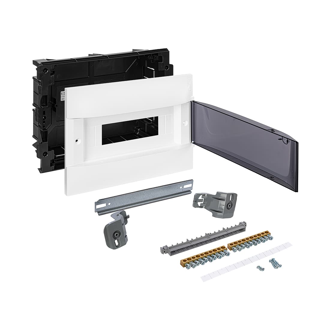 Щит встраиваемый, Legrand, 135551 Practibox S, 1х12 IP40 Дымчатая дверь