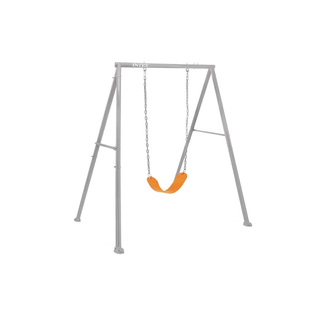 Качели детские, INTEX, 44114, Сталь/винил, 2 вида сидений в наборе, 1.5-10 лет, 170x235x200см, Серые, Цветная коробка