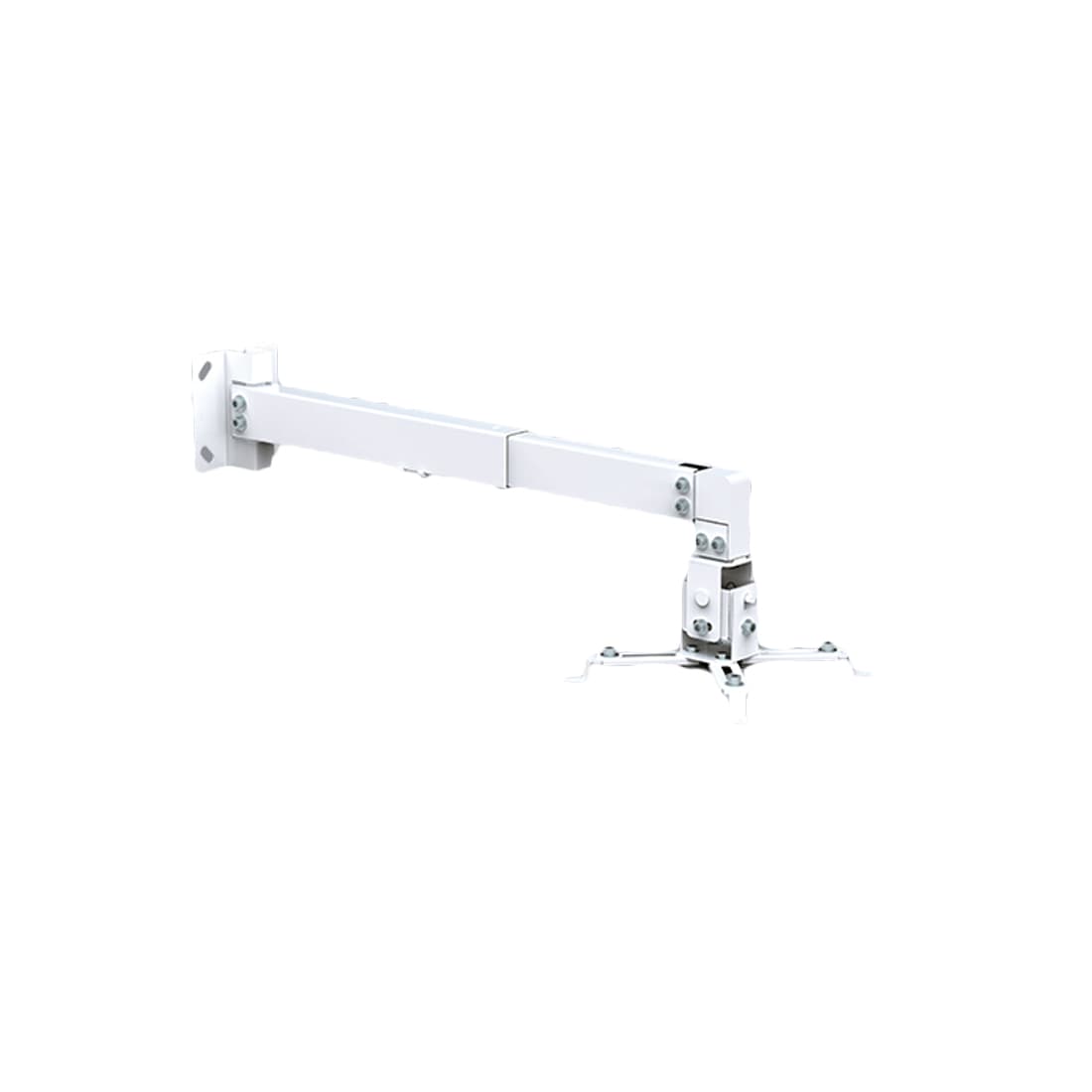 Кронштейн настенный, Brateck, PRB-2W, Макс. нагрузка - 20 кг, Для проекторов, Профиль 365-600 мм., Вращение до +/-8°, Угол наклона 15° вверх и 15° вниз, Белый