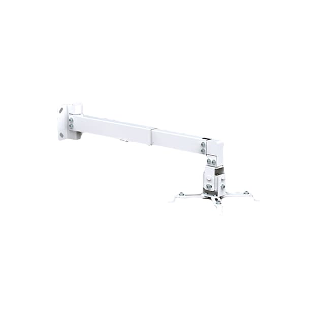 Кронштейн настенный, Brateck, PRB-2W, Макс. нагрузка - 20 кг, Для проекторов, Профиль 365-600 мм., Вращение до +/-8°, Угол наклона 15° вверх и 15° вниз, Белый