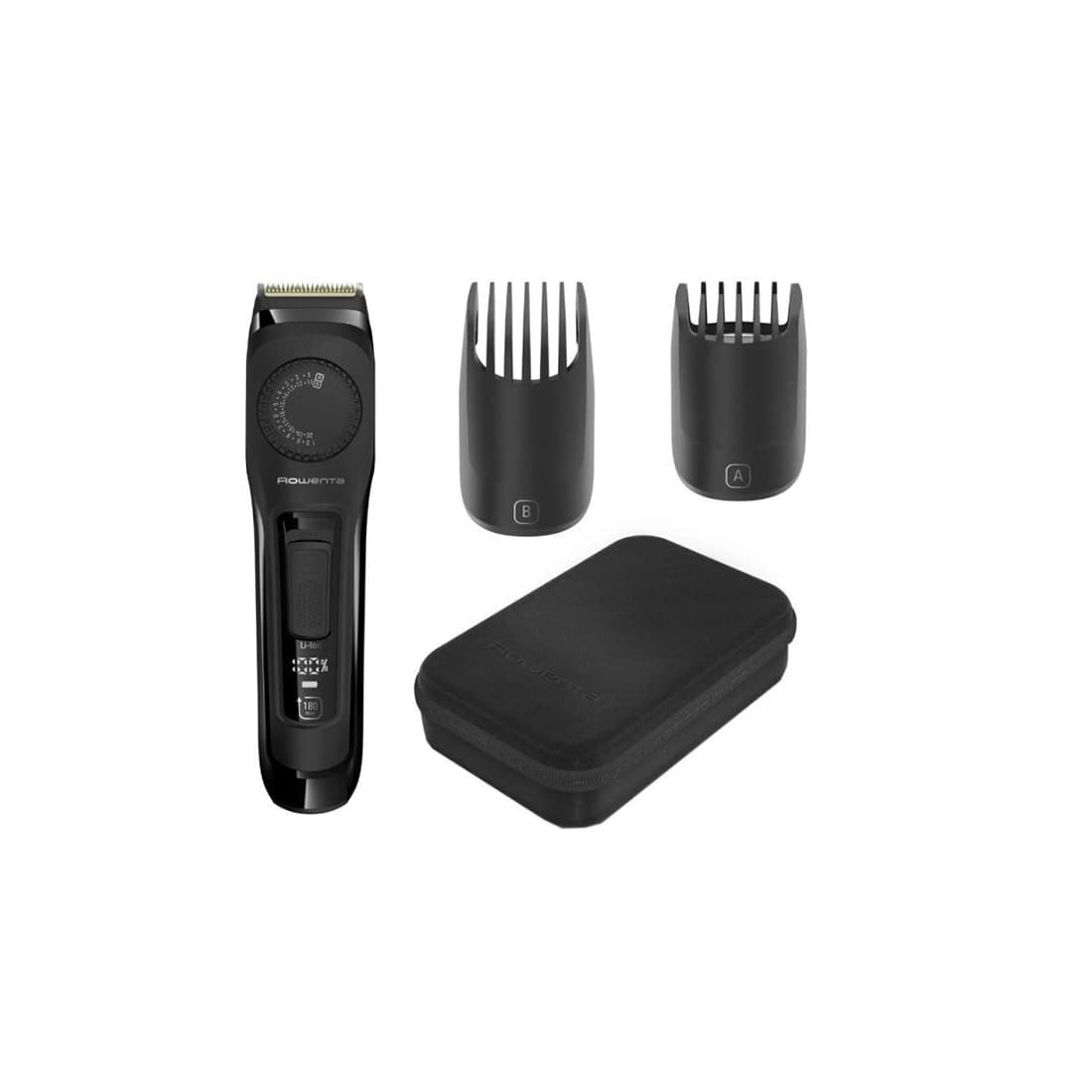 Триммер, Rowenta, TN3841F4, 2 Насадки, Время работы от аккумулятора 180 мин, Материал лезвий нержавеющая сталь титановое покрытие, Черный