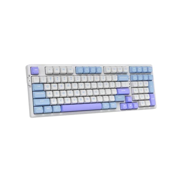 Клавиатура, VGN, V98Pro V2, 31208, Switch Steam Wave Pro Linear, Игровая, Механическая, Подсветка RGB, Раскладка ENG/RU, Голубой