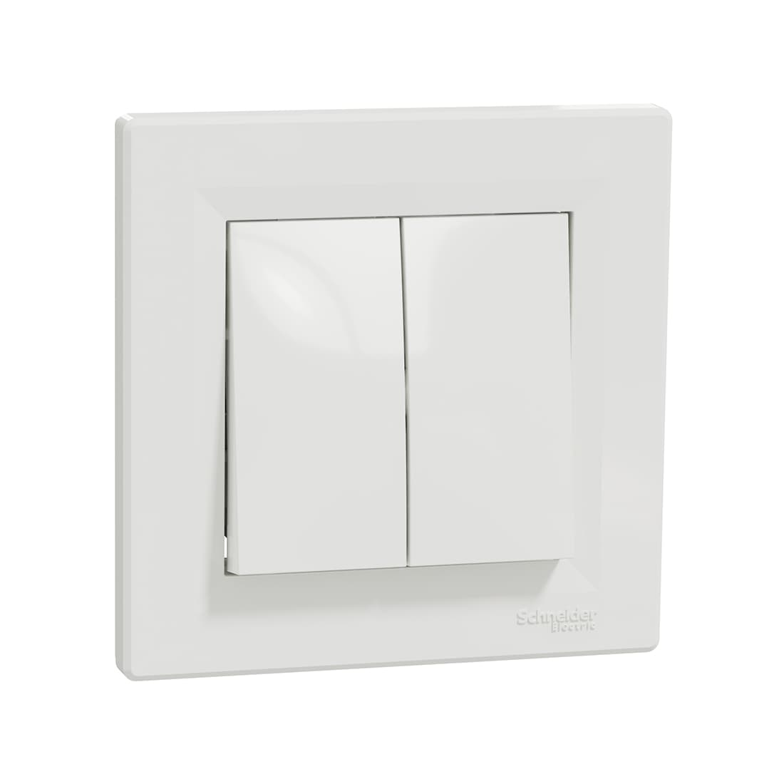 Переключатель двухклавишный, SE, EPH0600121, Asfora в сборе быстрозажим. клеммы белый