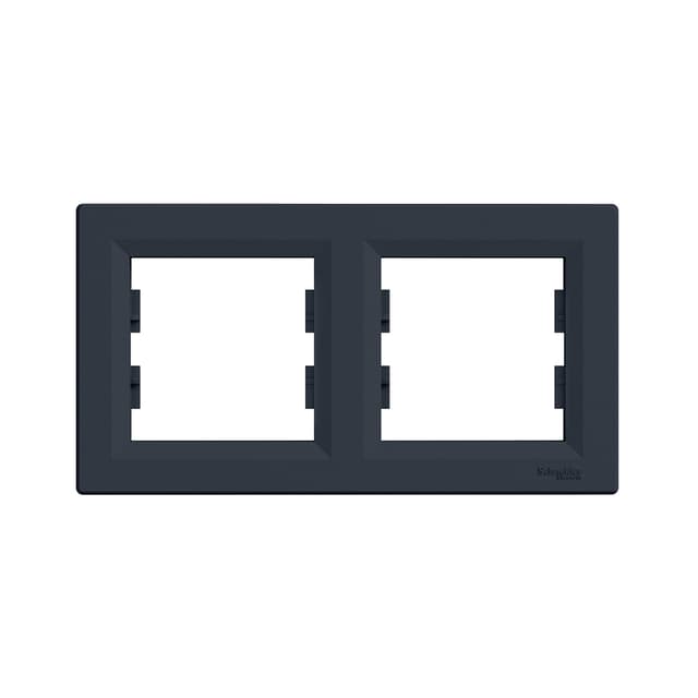 Рамка горизонтальная, SE, EPH5800271, Asfora 2 постовая антрацит