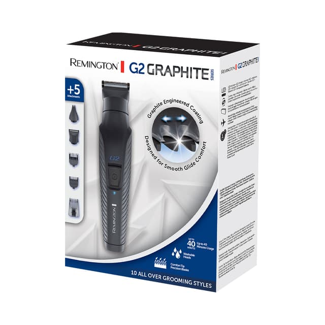 Машинка для стрижки, Remington, PG2000, 5 насадок, Питание от аккумулятора, Материал лезвий нержавеющая сталь, Черный