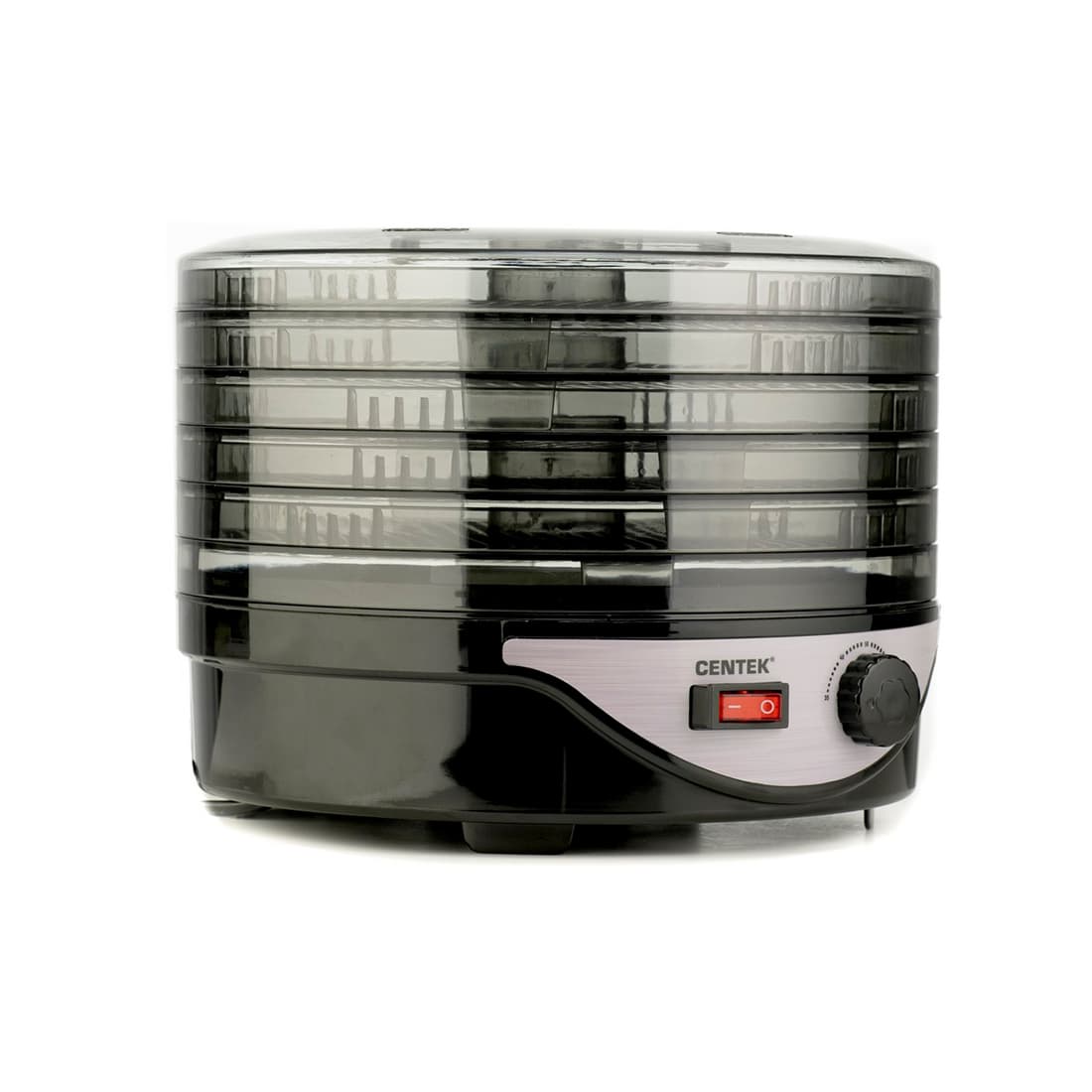 Сушилка для овощей и фруктов, Centek, CT-1658, Объем 4л, 270W, 5 поддонов, Механическое управление, Черный
