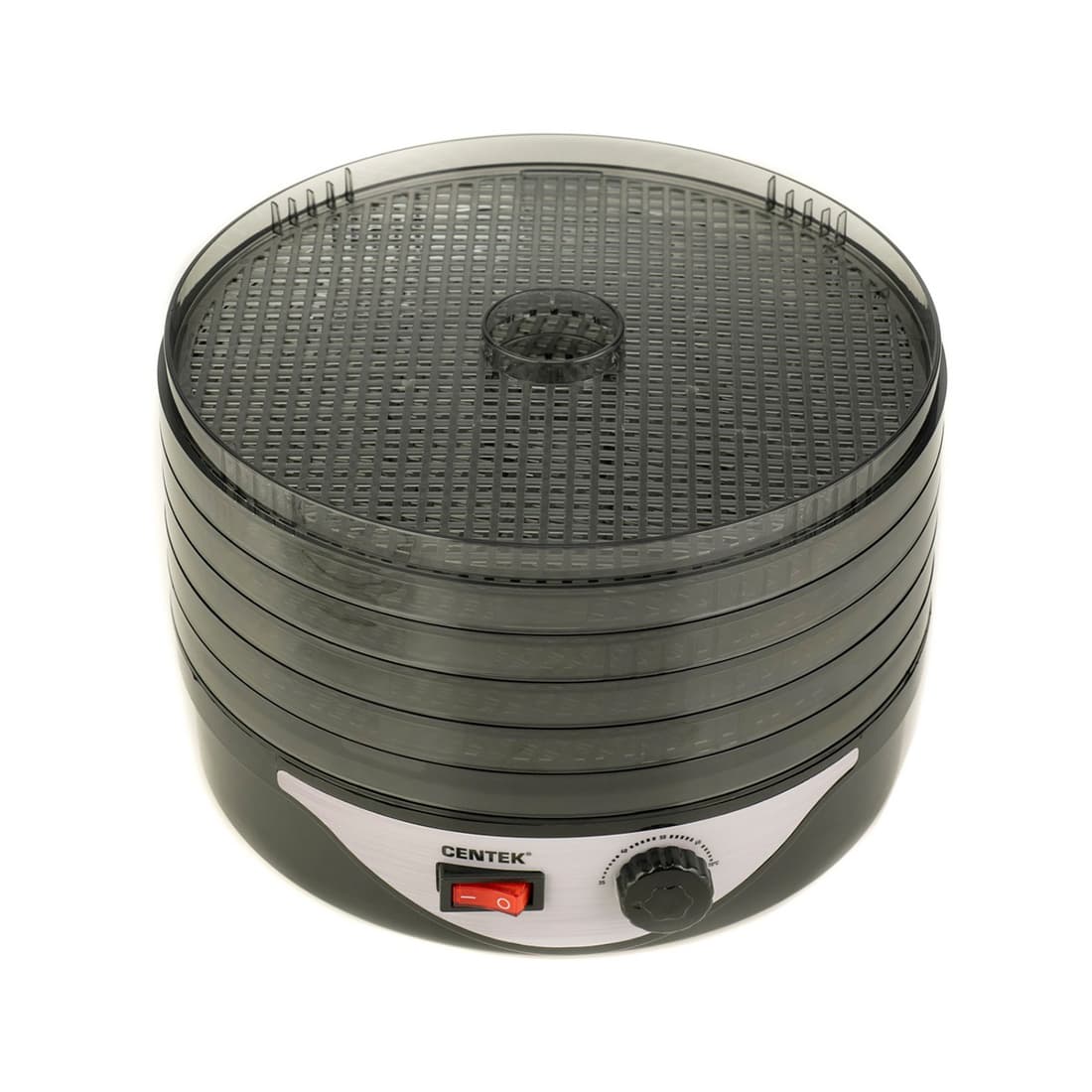 Сушилка для овощей и фруктов, Centek, CT-1658, Объем 4л, 270W, 5 поддонов, Механическое управление, Черный