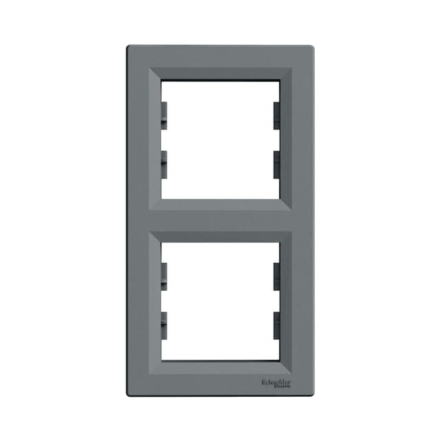Рамка вертикальная, SE, EPH5810262, Asfora 2 постовая сталь