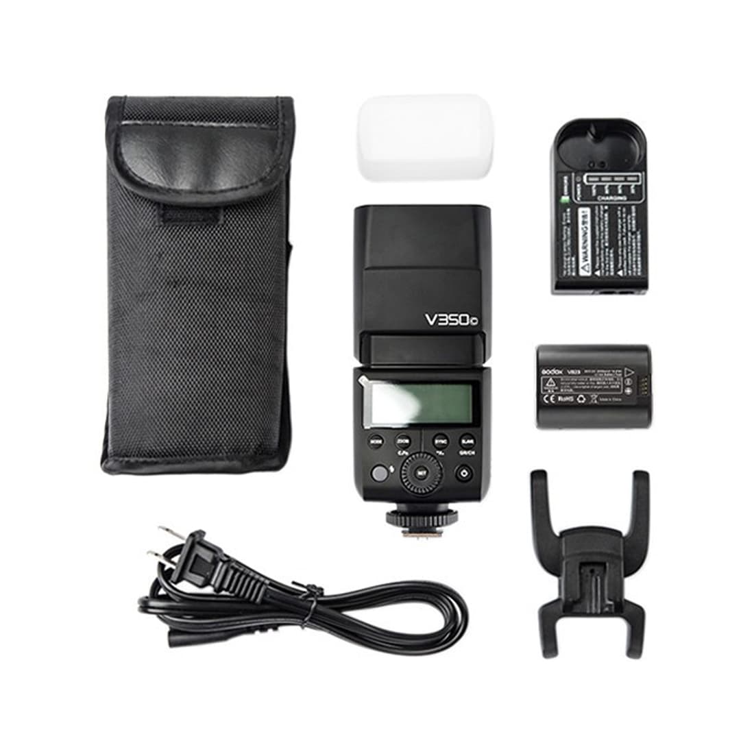 Вспышка, Godox, V350C, для Canon, аккумулятор 2000мАч, ведущее число 36 (m ISO 100), количество импульсов Более 500,