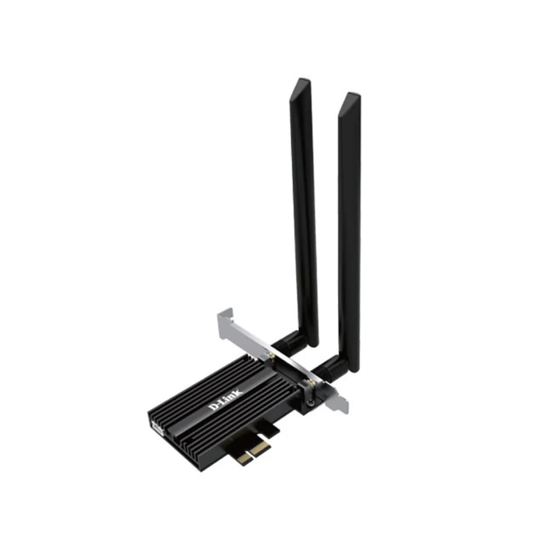Беспроводной двухдиапазонный PCI Express адаптер, D-Link, DWA-X562/E, AX1800, IEEE 802.11a/b/g/n/ac/ax, Bluetooth 5.2, Поддержка MU-MIMO, Две съемные антенны с коэффициентом усиления 5 dBi