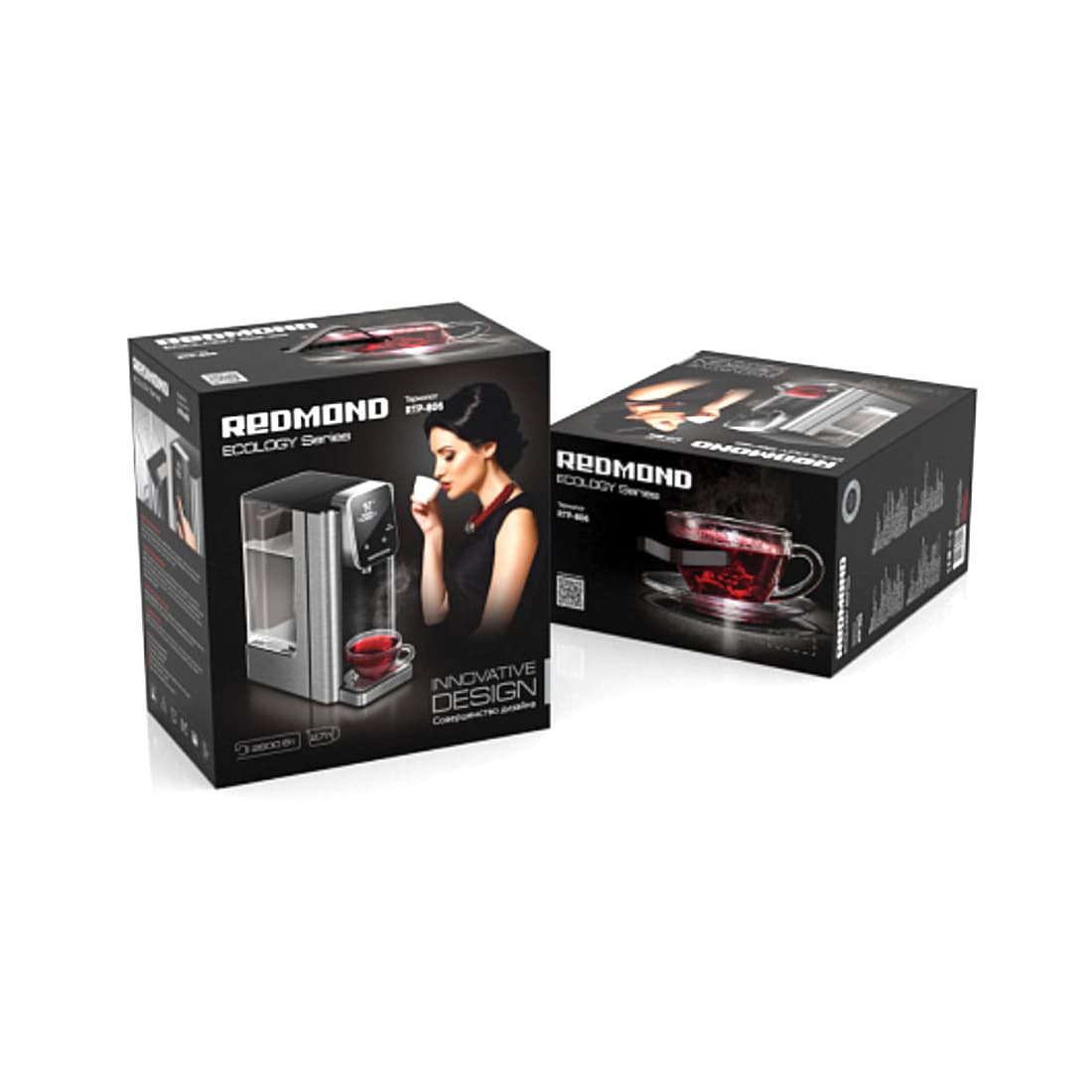 Термопот, Redmond, RTP-806, Черный,Объем -2.7 л ,Мощность -2600 Вт ,Подача воды -электронасос ,Тип нагревательного элемента -закрытый ,Материал колбы -пластик,Материал корпуса -нержавеющая сталь, пластик ,Фильтр -нет