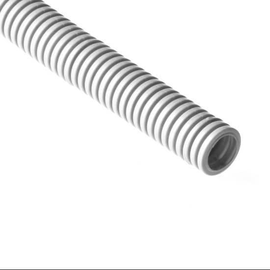 Труба гофрированная, РУВИНИЛ, 12001, 20мм, ПВХ, с зондом легкая, Серый, 100м/б