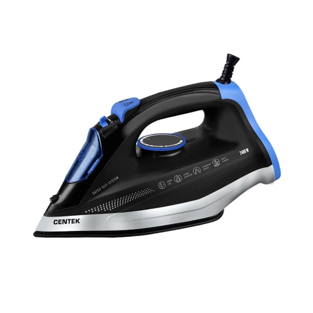 Утюг, Centek, CT-2315, 2600Вт, Керамическая подошва, 320мл, Самоочистка, Паровой удар, Черный
