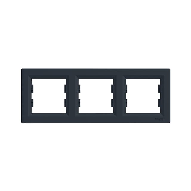 Рамка горизонтальная, SE, EPH5800371, Asfora 3 постовая антрацит