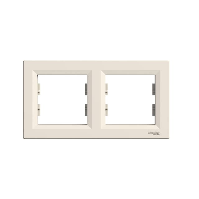 Рамка горизонтальная, SE, EPH5800223, Asfora 2 постовая кремовый