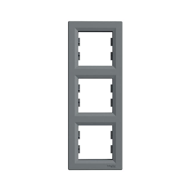 Рамка вертикальная, SE, EPH5810362, Asfora 3 постовая сталь