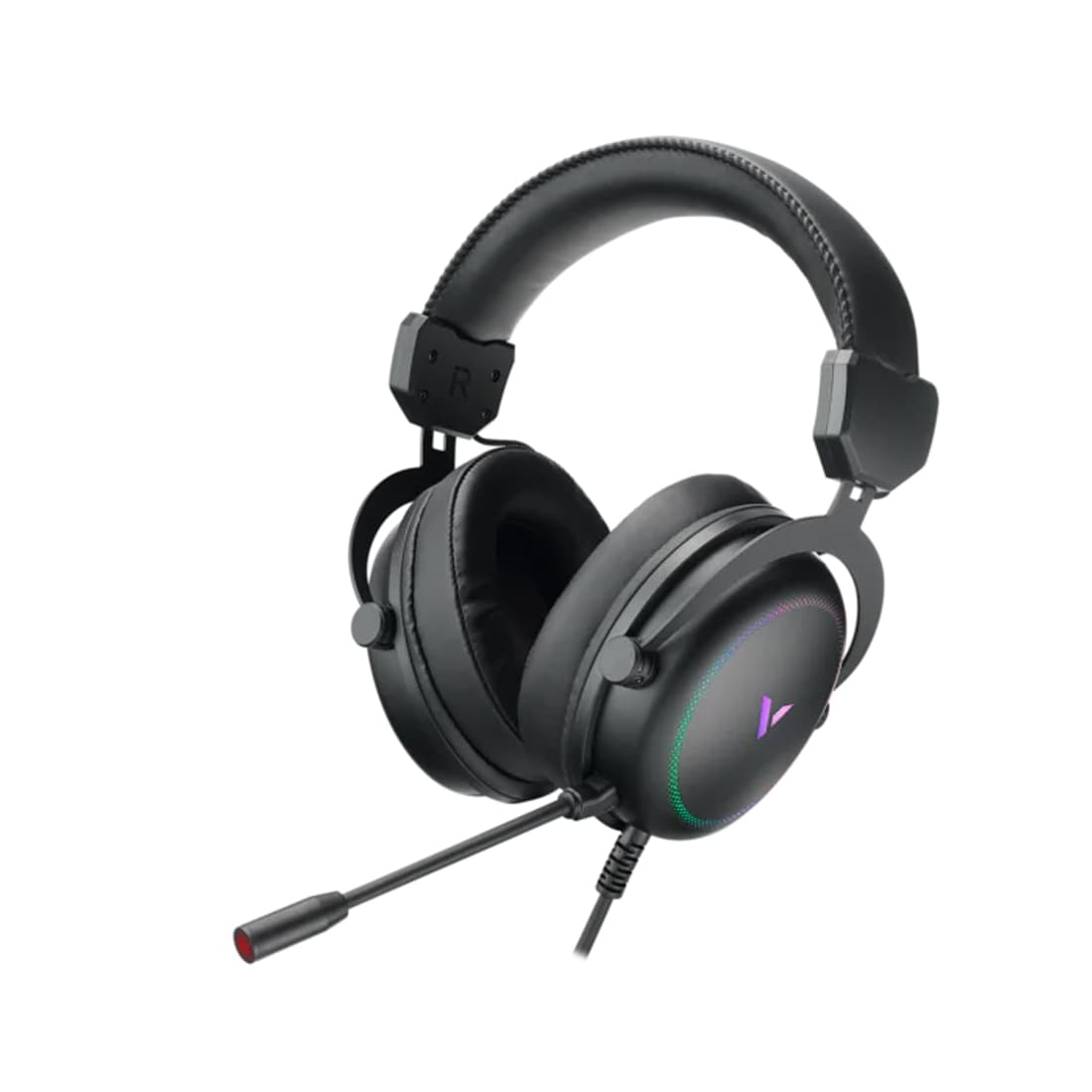 Гарнитура, Rapoo, VH300S, Тип крепления: Дуговые, Микрофон, USB, Длина кабеля 2 м, RGB LED, Игровые, 165 x 105 x 235 мм, Черный