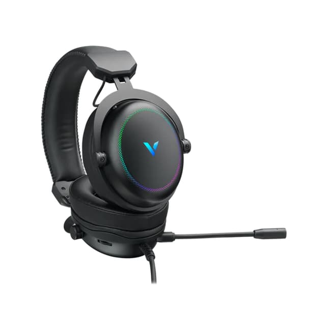 Гарнитура, Rapoo, VH300S, Тип крепления: Дуговые, Микрофон, USB, Длина кабеля 2 м, RGB LED, Игровые, 165 x 105 x 235 мм, Черный