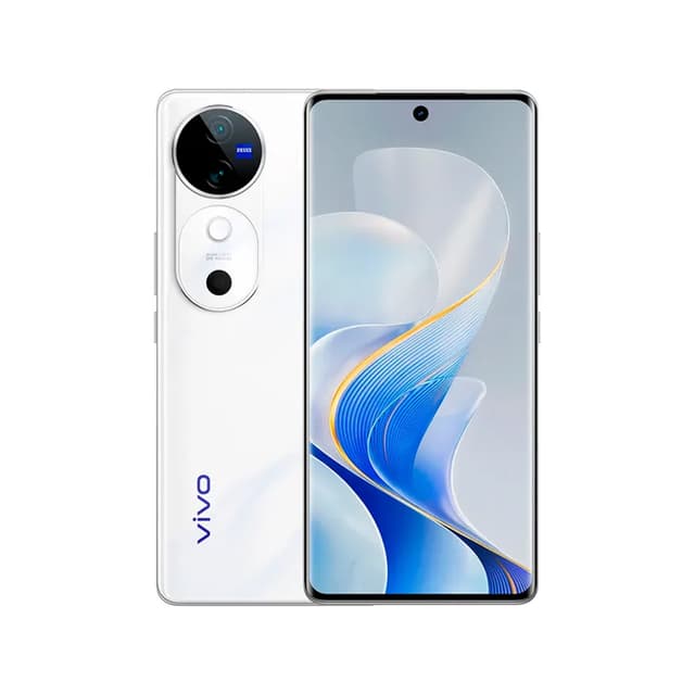 Смартфон, vivo, V40 (V2348-01), 12GB 256GB, 6.67", Android 14, Qualcomm Snapdragon 7 Gen 3, Камера 50+50 Мп/50 Мп, 1260x2800 (FHD+), Bluetooth 5.1, 5500 мАч, Fast Charge 80W, (White) Белый