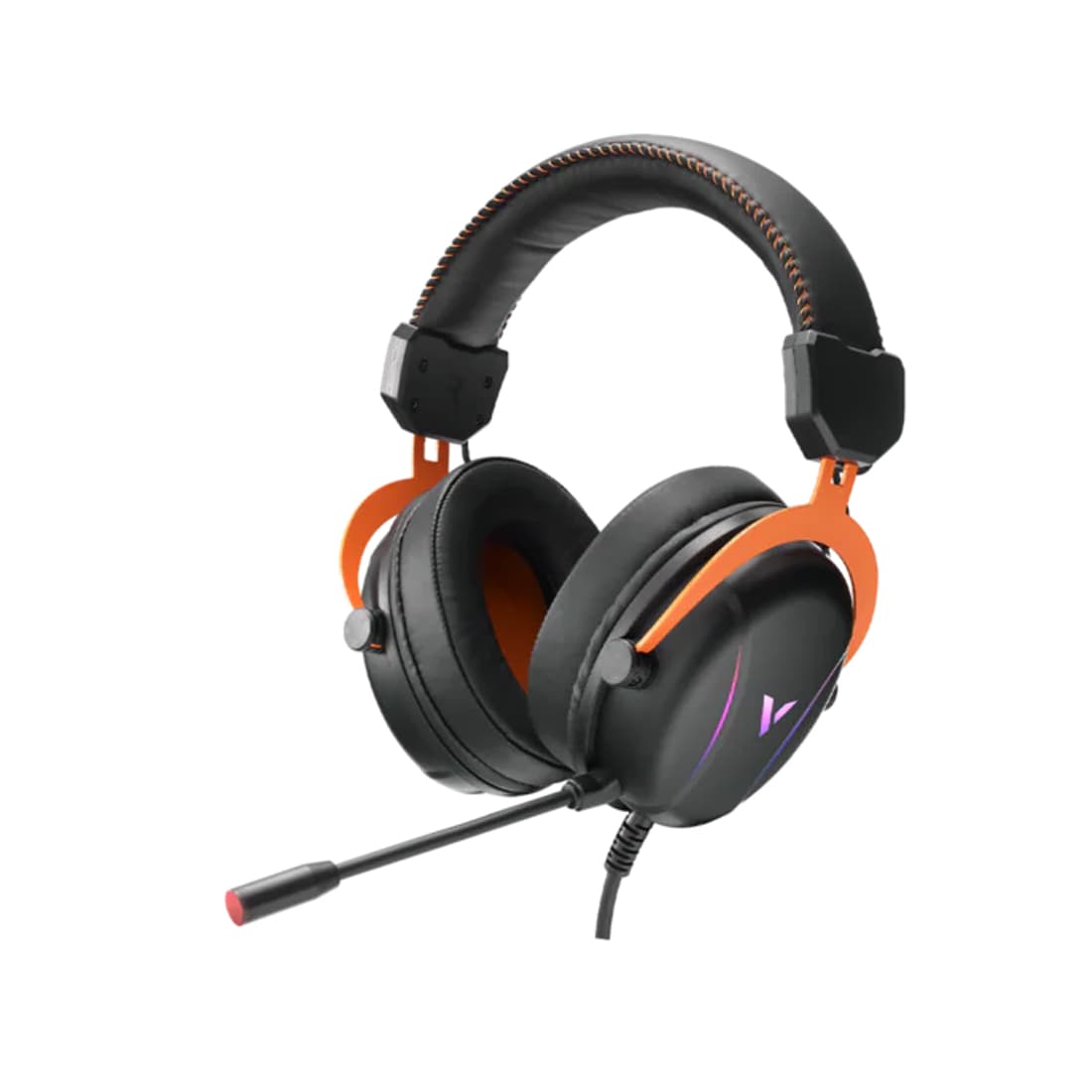 Гарнитура, Rapoo, VH350S, Тип крепления: Дуговые, Микрофон, USB, Длина кабеля 2 м, RGB LED, Игровые, 165 x 105 x 235 мм, Черный