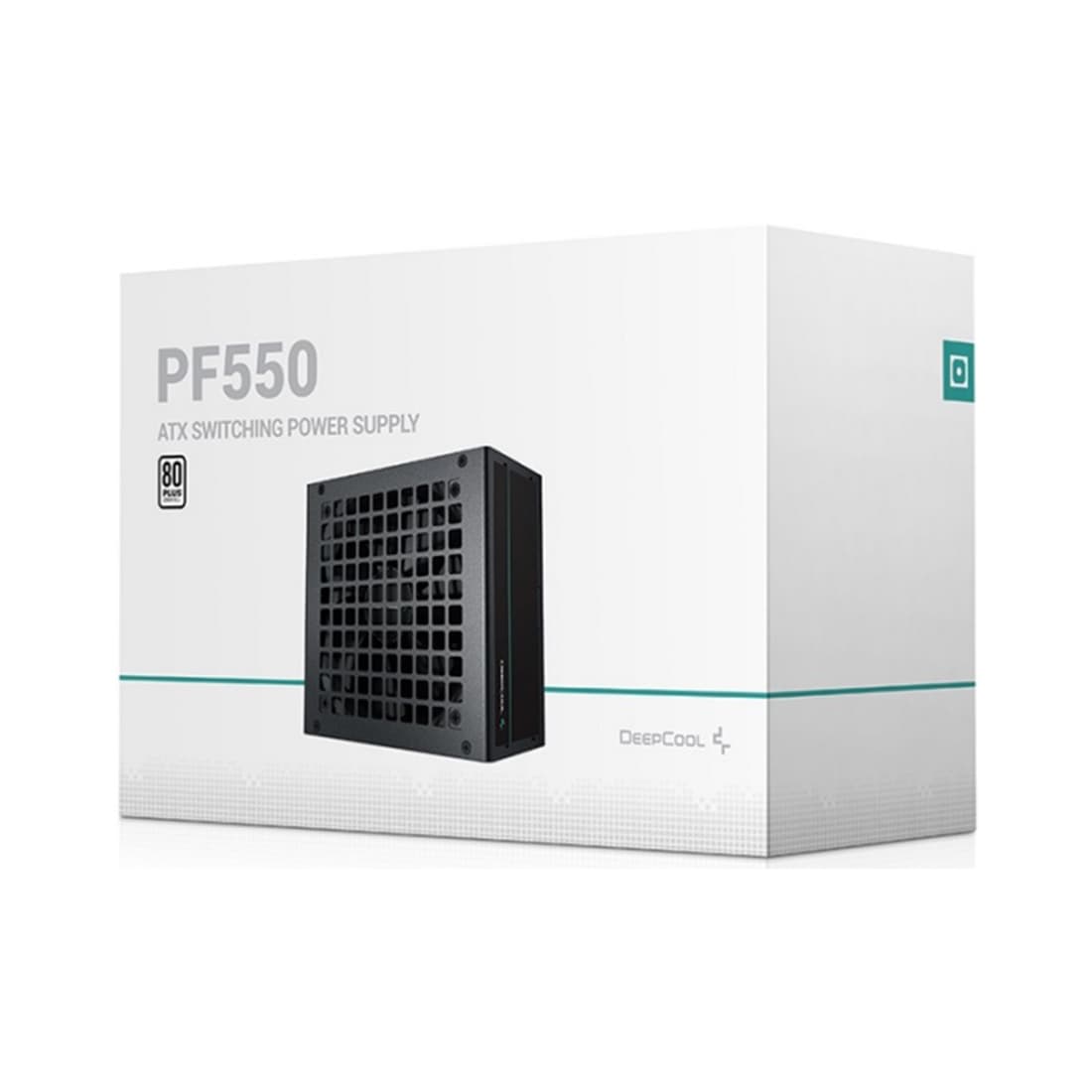 Блок питания, Deepcool, PF550 R-PF550D-HA0B-WDEU, 550W, ATX, White, APFC, 20+4 pin, 4+4pin, 6*Sata, 2*Molex, 2*PCI-E 6+2 pin, Вентилятор 12см, Кабель питания, Чёрный