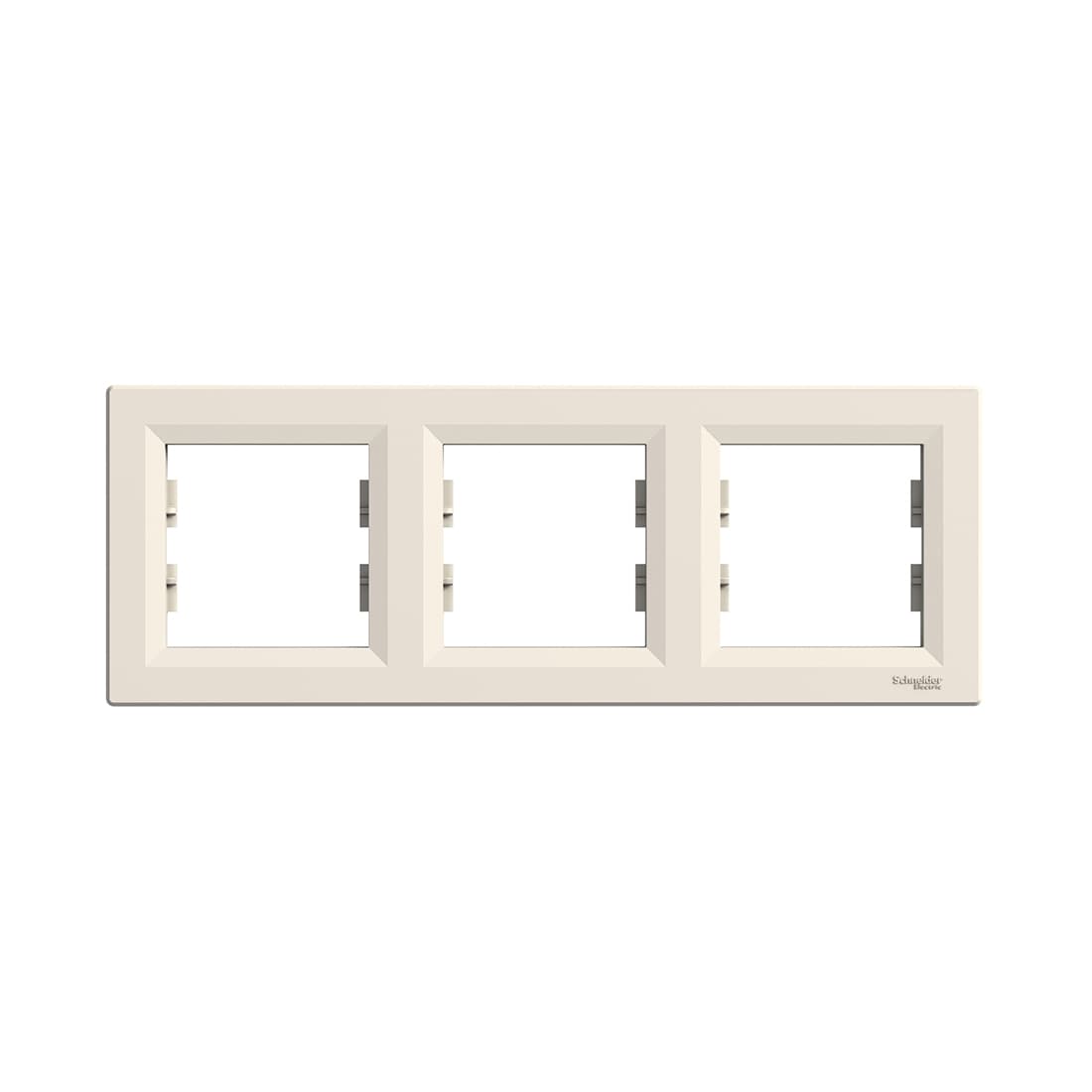 Рамка горизонтальная, SE, EPH5800323, Asfora 3 постовая кремовый