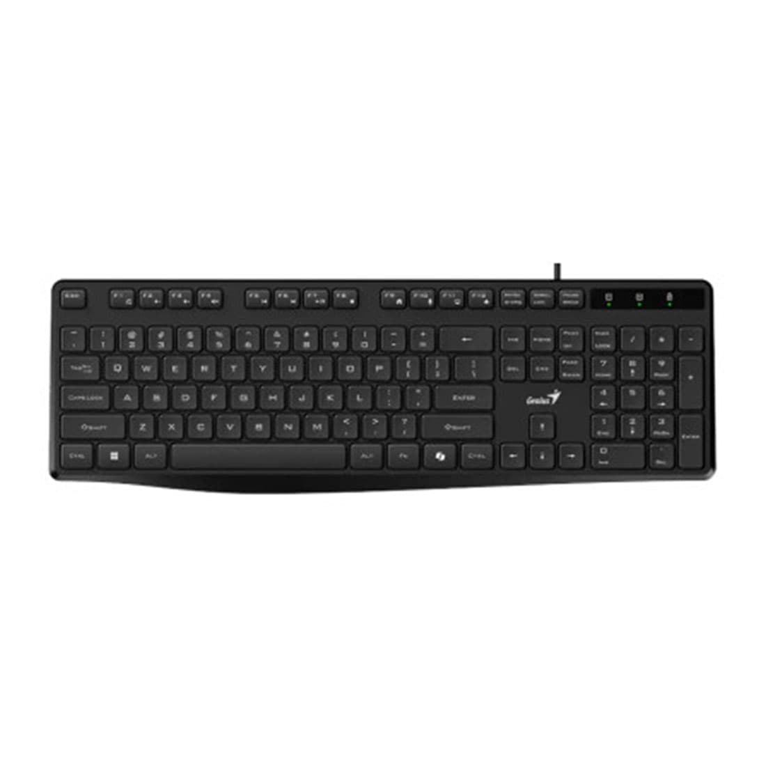 Клавиатура, Genius, Smart KB-117S, USB, Длина кабеля 1.4 метра, Англ/ Рус, 44.3 х 3.3 х 13.7 см , Влагозащита, Пластик, Черный