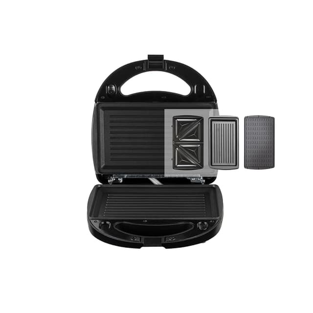 Мультипекарь, Redmond, RMB-616/3, Мощность 700 Вт, Количество комплектов съемных панелей 3, Съемный поддон для сбора масла/жира, Покрытие панелей - антипригарное, Черный