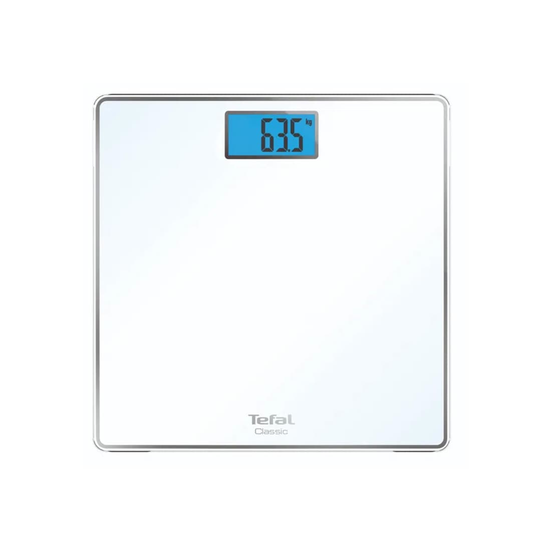 Весы, Tefal, PP1501V0, Дисплей с подсветкой, Предел взвешивания 160 кг, Шаг измерений 100 г, Ультратонкий дизайн, Автоматическое включение, Платформа из закаленного стекла, Батарейки в комплекте, Размер 31 x 31 см, Белый