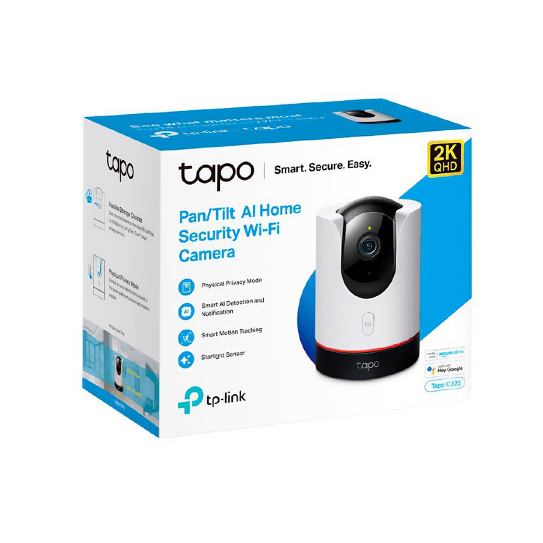 IP-камера, TP-Link, Tapo C225, 2560x1440, 4MP, ИК подсветка, поворотная, 802.11 b/g/n, microSD