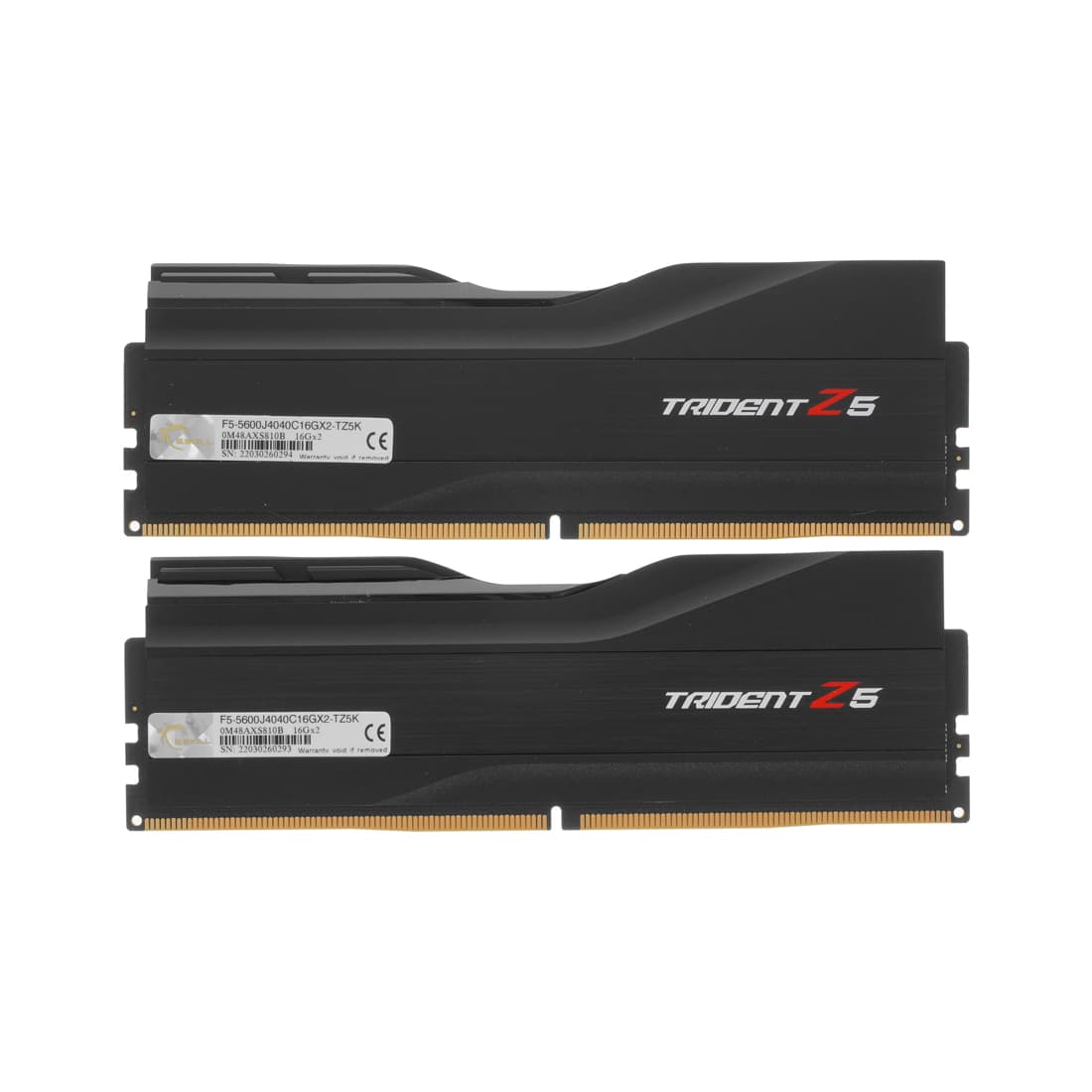 Комплект модулей памяти, G.SKILL, Trident Z5 F5-5600J4040C16GX2-TZ5K (Kit 2x16GB), DDR5, 32GB, CL40, 1.20V, DIMM <PC5-44800/5600MHz>, Черный