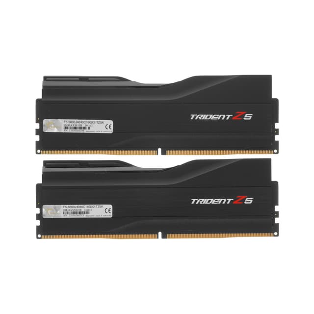 Комплект модулей памяти, G.SKILL, Trident Z5 F5-5600J4040C16GX2-TZ5K (Kit 2x16GB), DDR5, 32GB, CL40, 1.20V, DIMM <PC5-44800/5600MHz>, Черный