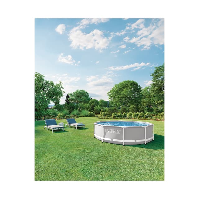 Каркасный бассейн Prism Frame 305 х 76 см, INTEX, 26700NP, Винил, 4485 л., Стальной каркас, Серый, Цветная коробка