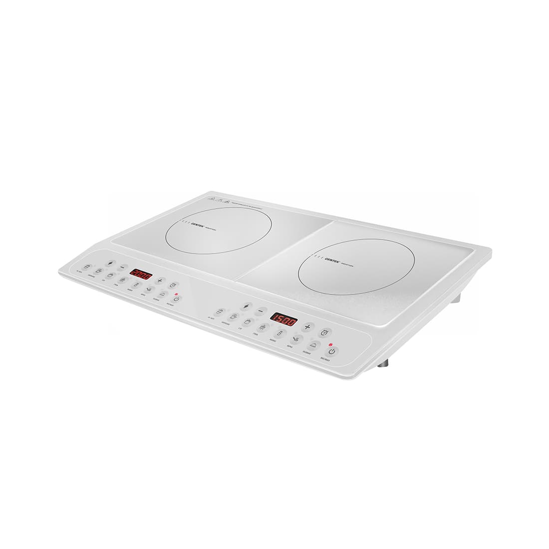 Индукционная плита, Centek, CT-1514, 3500Вт, 2 конфорки, 8 наст мощ-ти, 7 программ, Таймер, LED, Белый